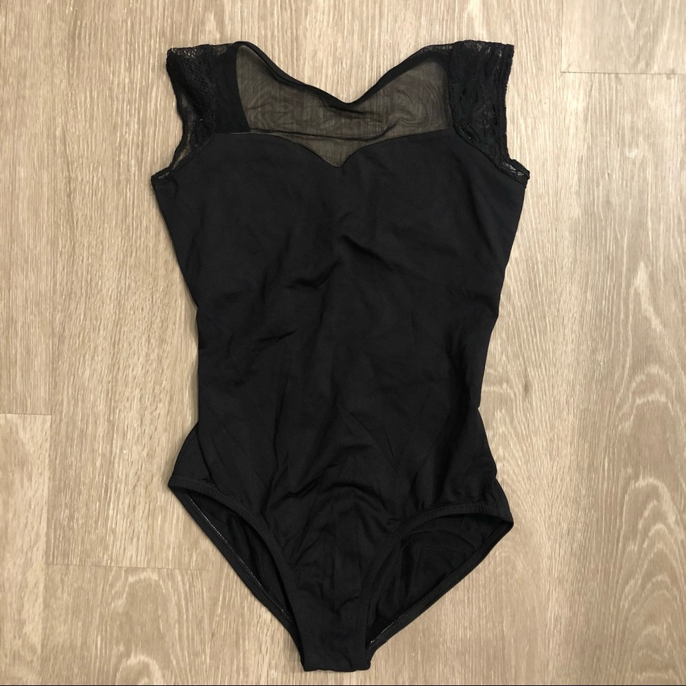 Suffolk Black High-Leg Ballet Leotard